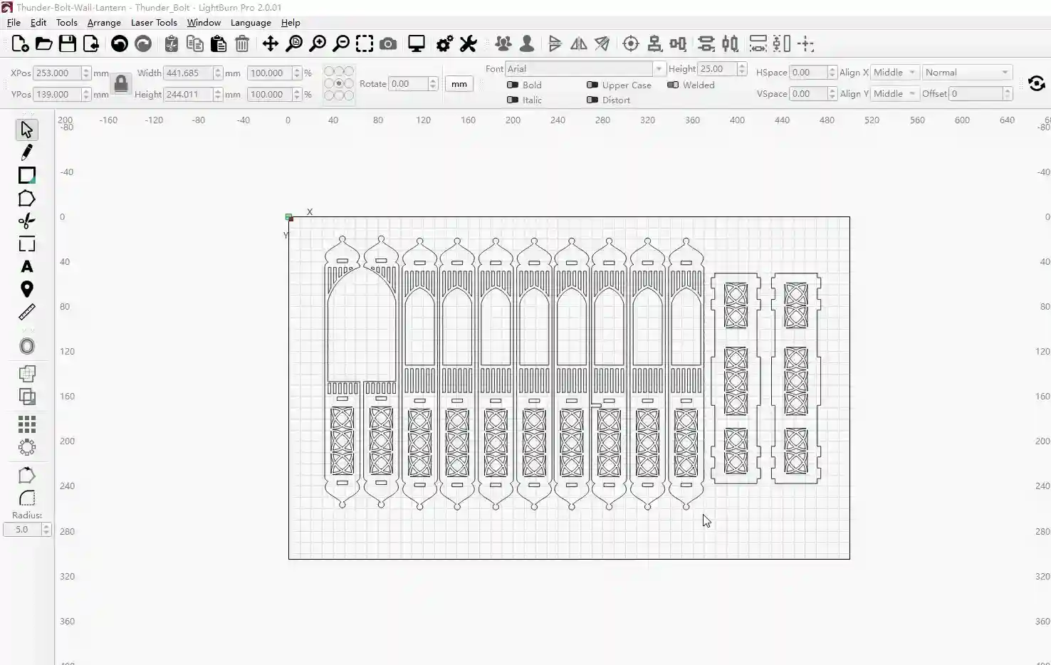 Resize Slots and Tabs in LightBurn