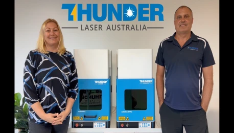 Mandy and Glenn at Thunder Laser Australia