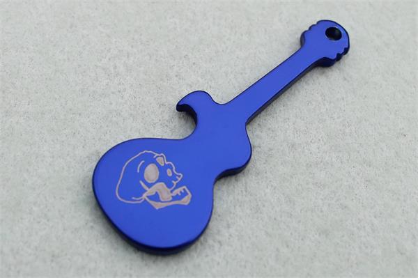 Laser engraved anodized aluminum keychain