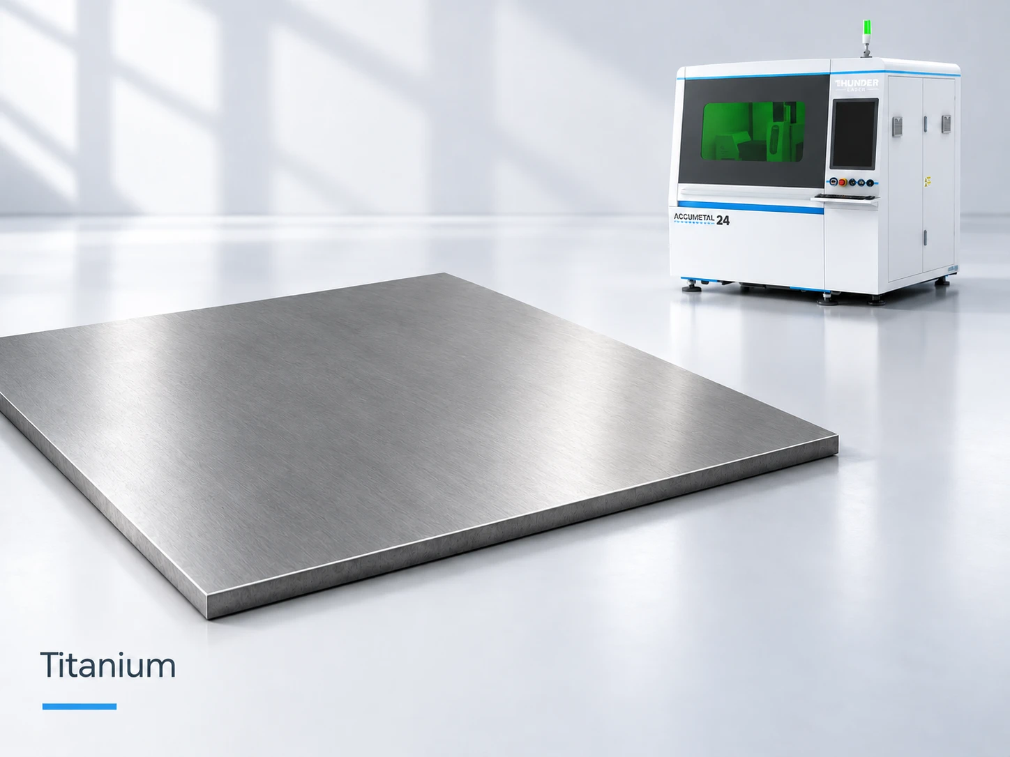 Titanium cut with a fiber laser cutting machine