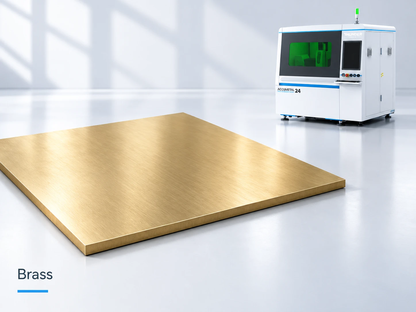 Brass cut with a fiber laser cutting machine