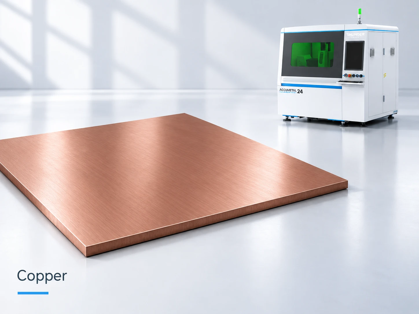 Copper cut with a fiber laser cutting machine