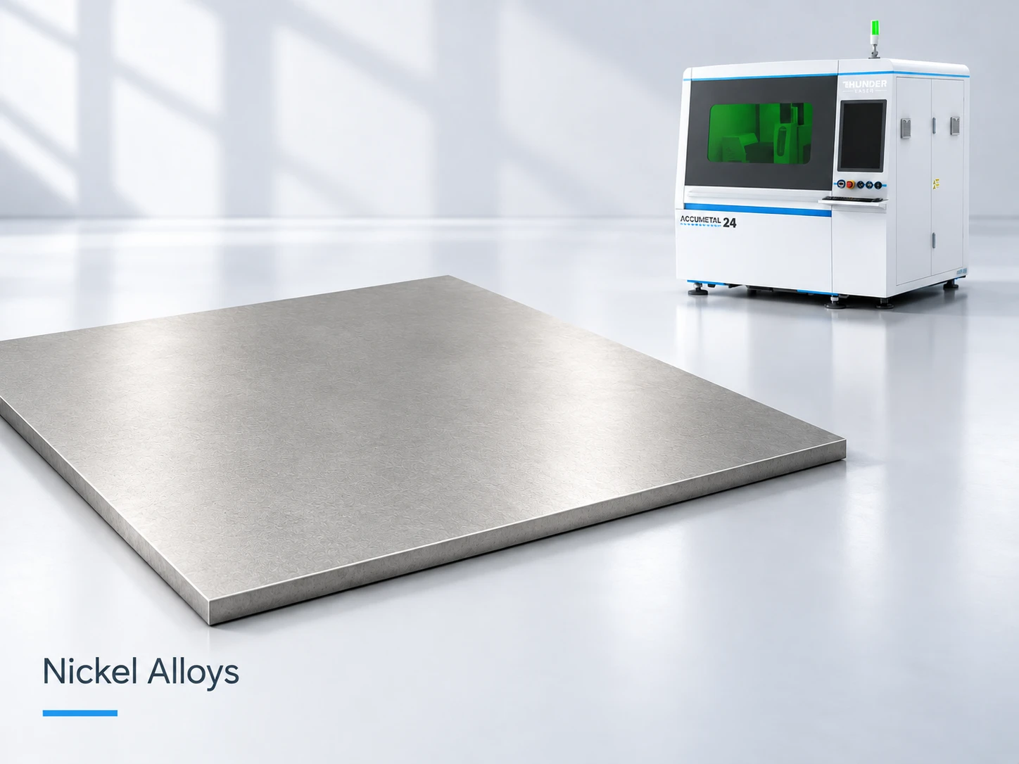 Nickel alloys cut with a fiber laser cutting machine