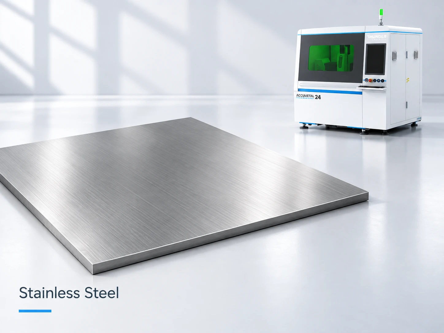 Stainless steel cut with a fiber laser cutting machine