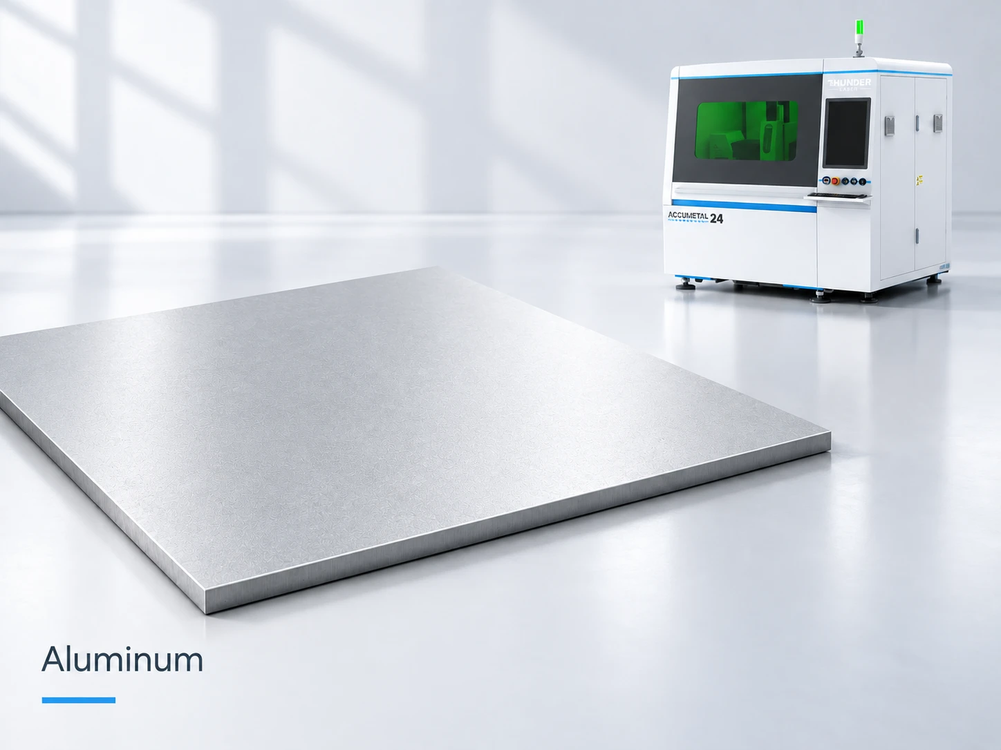 Aluminum cut with a fiber laser cutting machine