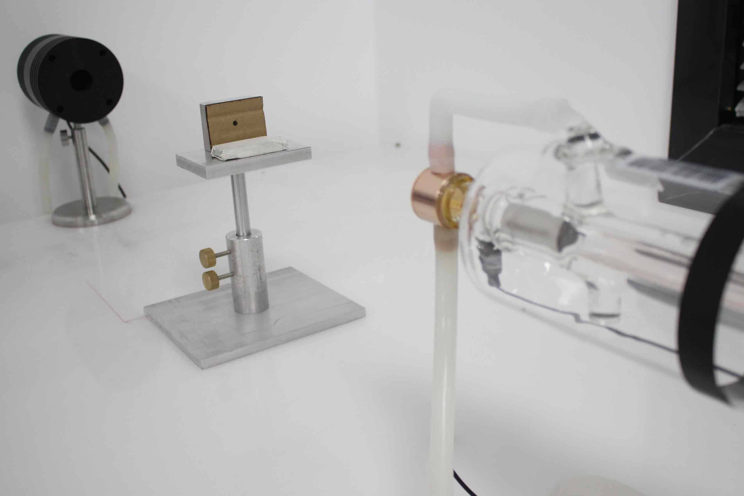 Laser tube light spot test