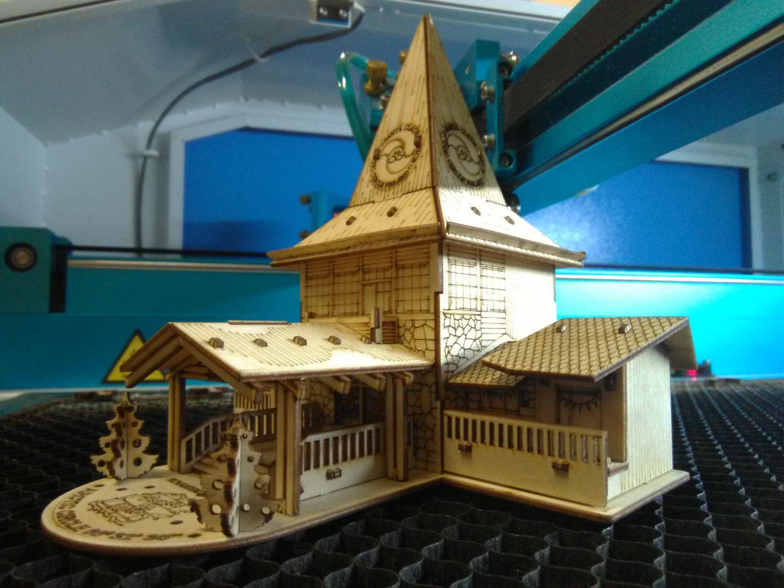 laser cut building model