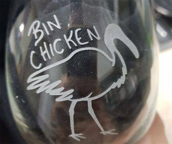 Glass laser engraving sample