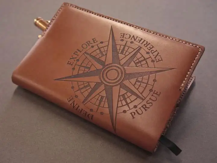 laser leather wallet