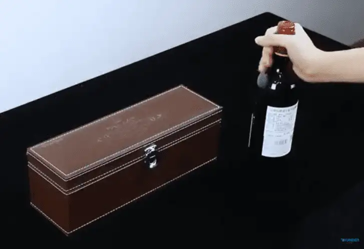 leather wine box