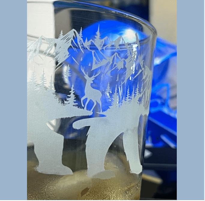 laser etched glass  Thunder Laser Machine