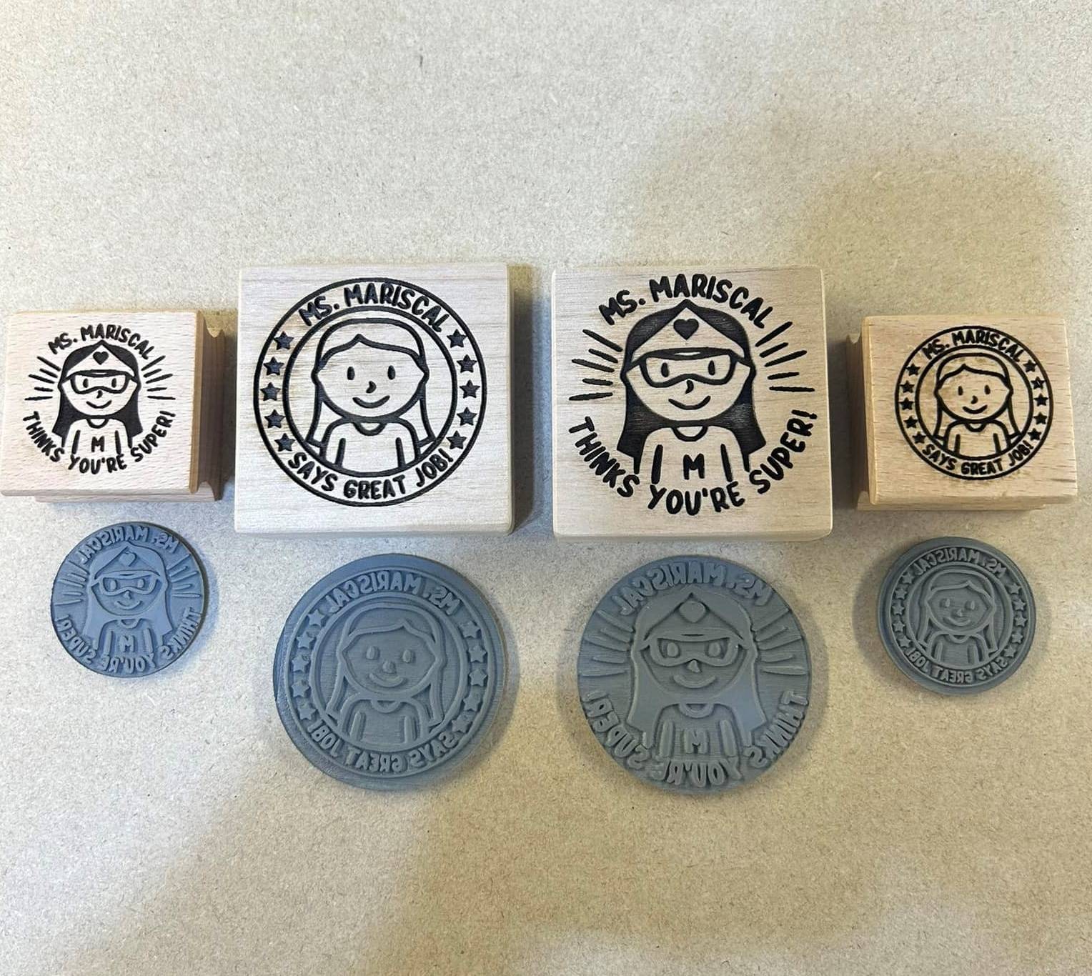laser cut rubber stamp