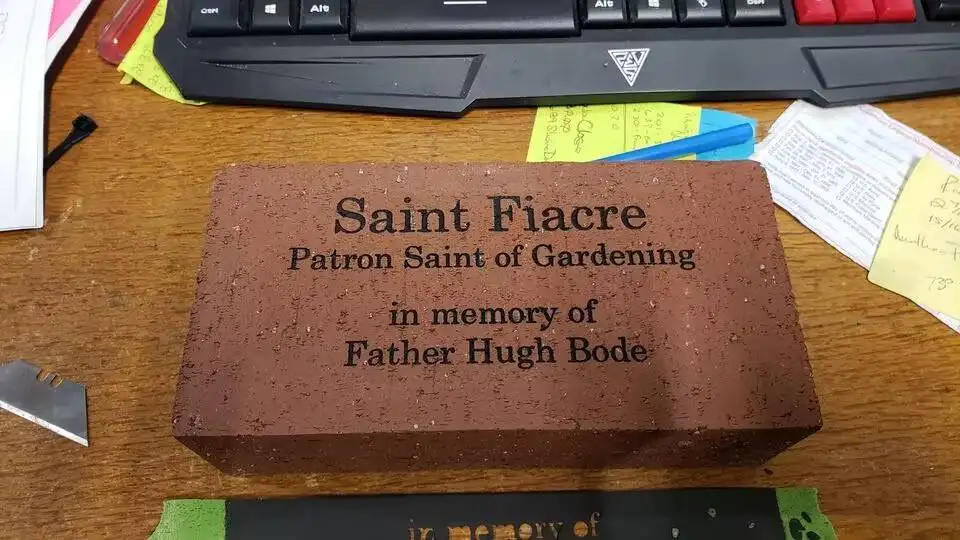 laser engraving bricks
