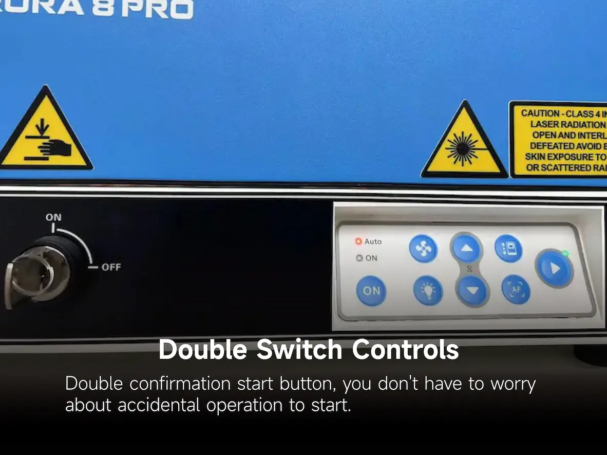 laser double switch controls