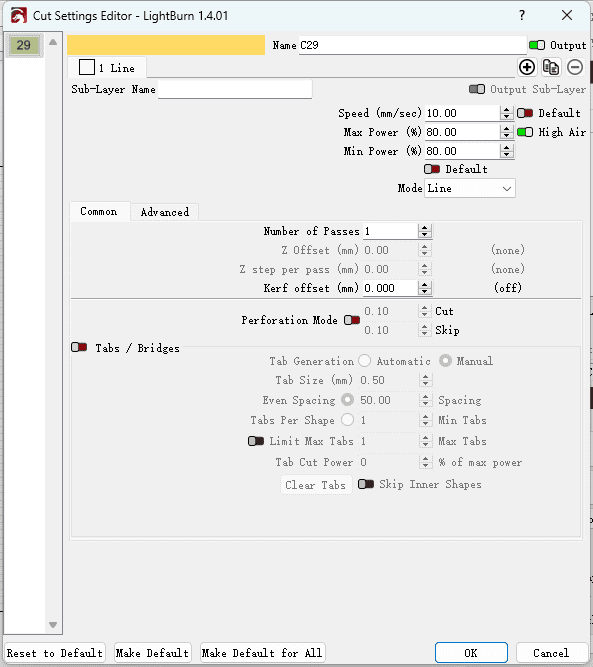 mdf-cut-parameters