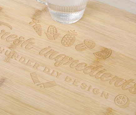 laser engraving lemon cutting board cover
