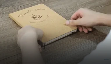 laser engraving paper book