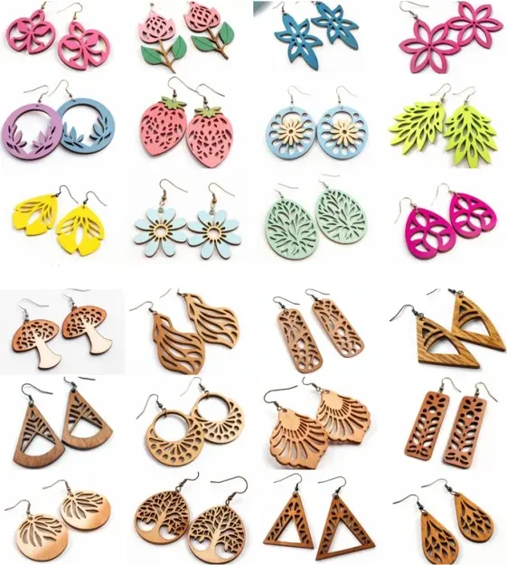 Laser Engraving Customized Earrings
