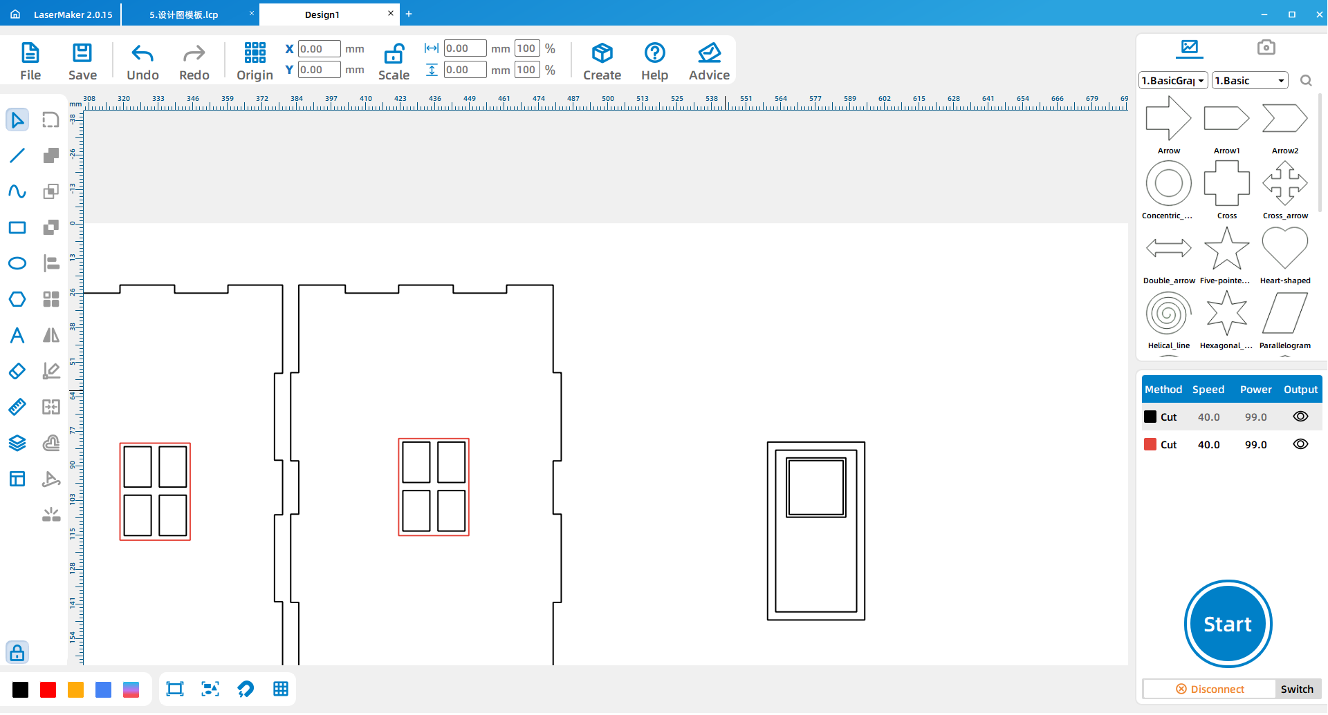 Draw the Windows and doors2