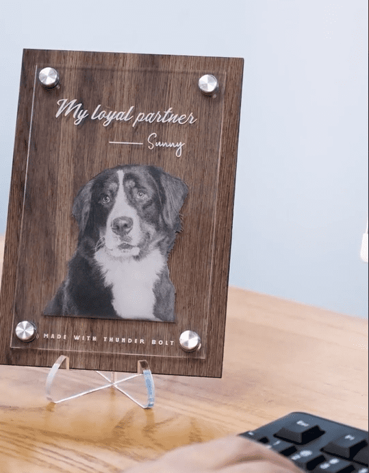laser engraved acrylic photo frame