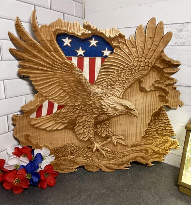 laser engraving eagle