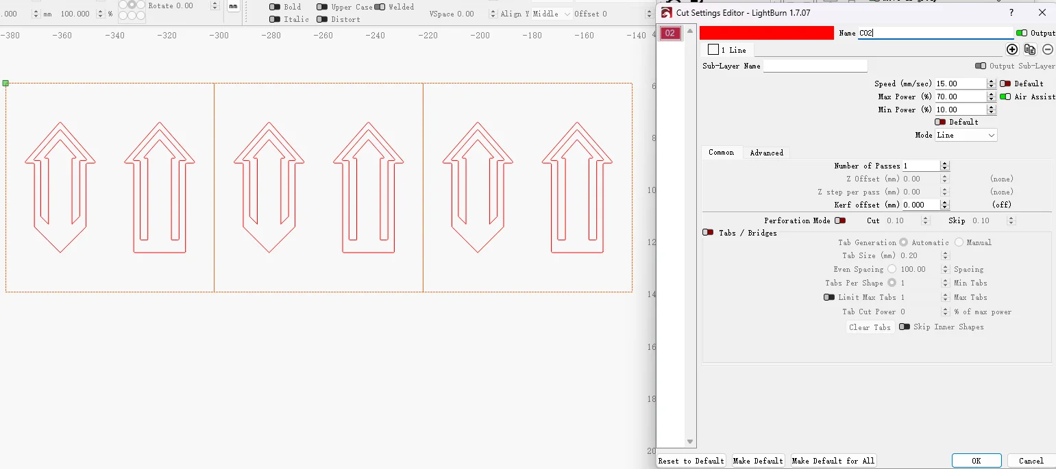 laser cutting colorful paper bookmarks setting