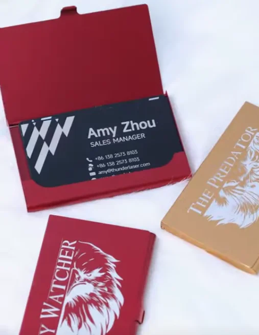 laser marking business card holder show