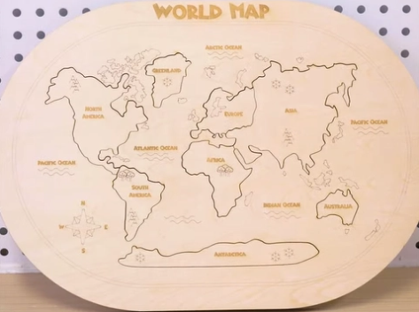 finish the laser cutting map