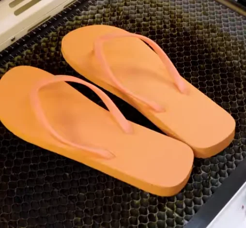 flip flops on laser bed