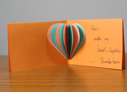 laser engraved Children's Day greeting card
