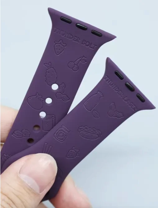laser engraving Apple Watch strap done