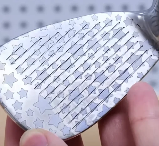 laser marking golf club done