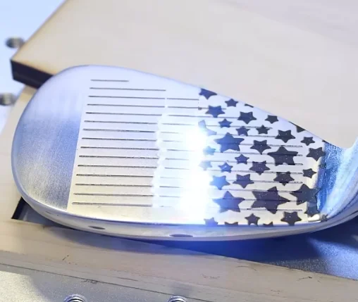 laser marking stars on golf club