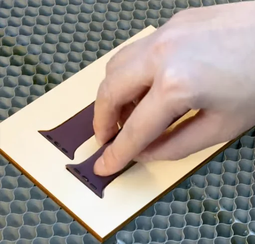 put down Apple Watch strap in mold