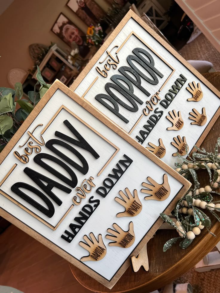 laser cut fathers day wall art