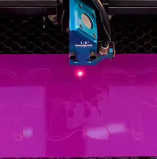 laser cutting acrylic butterfly mirror