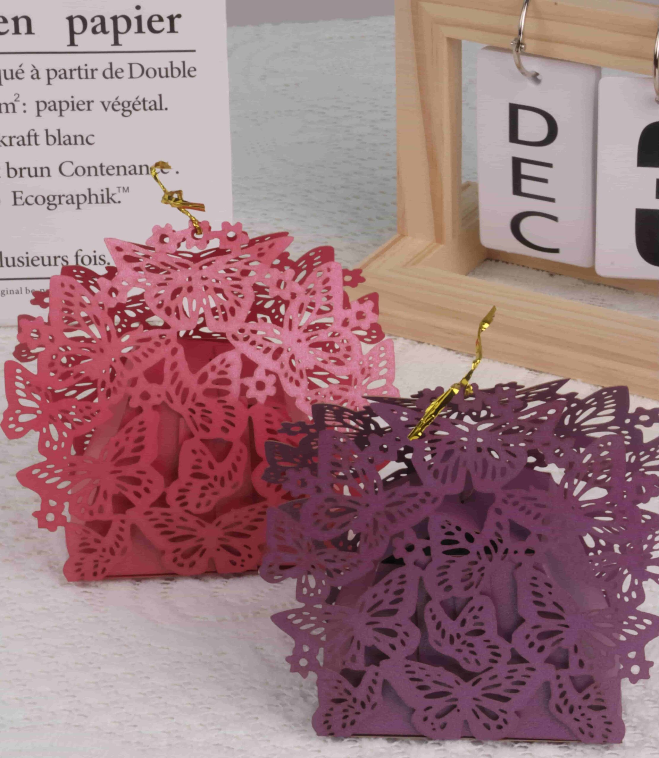 laser cutting butterfly candy box