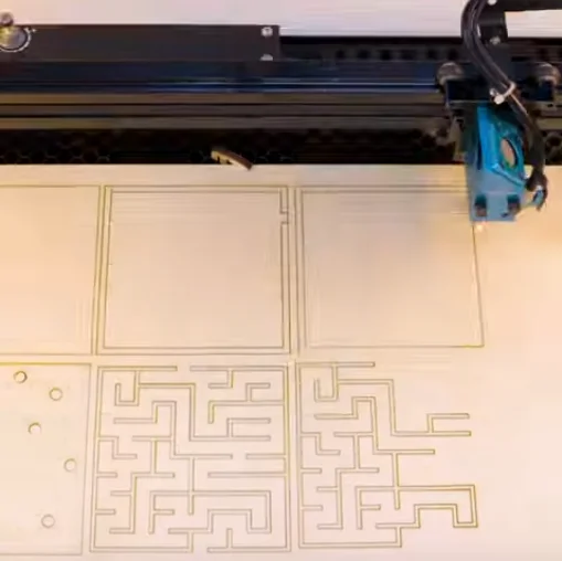 laser cutting maze toy