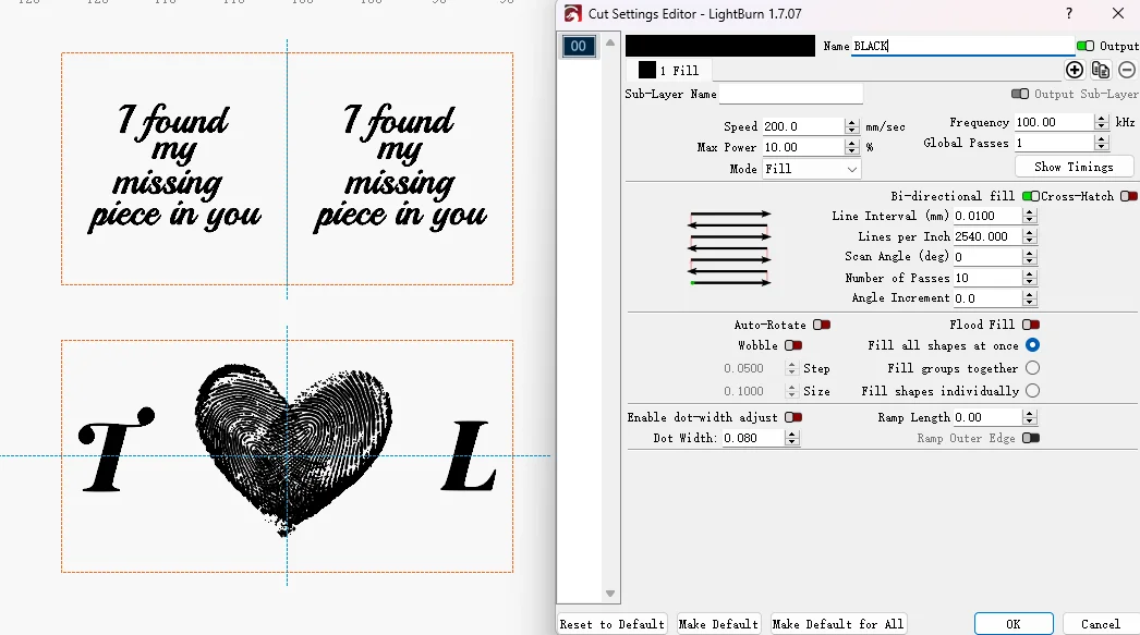 laser marking puzzle necklaces setting