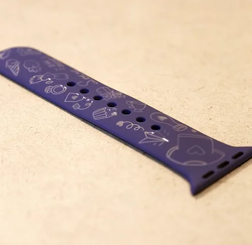 laser marking watch strap twice