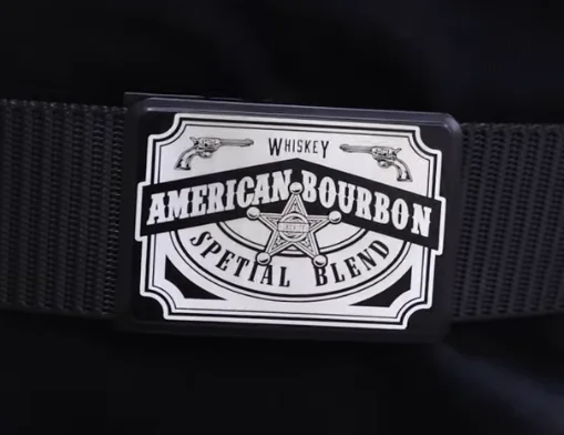 laser marking western style belt buckle done