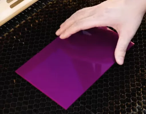 put acrylic on laser bed