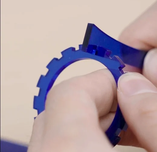 carefully align and join the laser cut acrylic parts to complete the structure