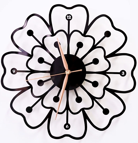a beautiful laser cut floral clock