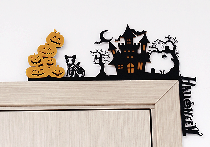 Halloween Door Decor Made with Thunder Laser Bolt Machine