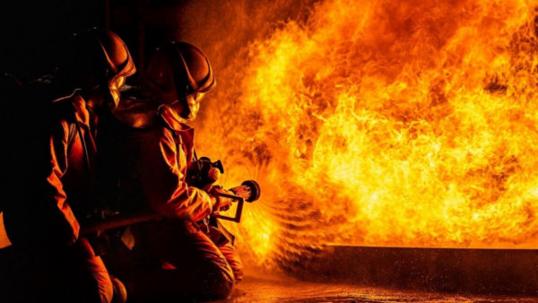 A picture of fire hazard