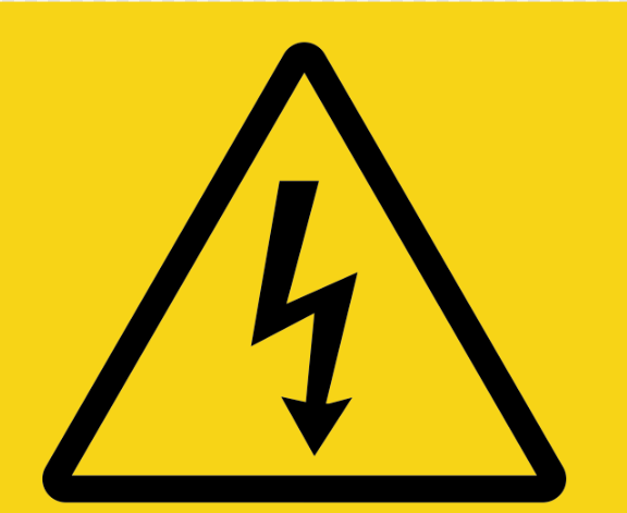 A warning sign of electrical hazards