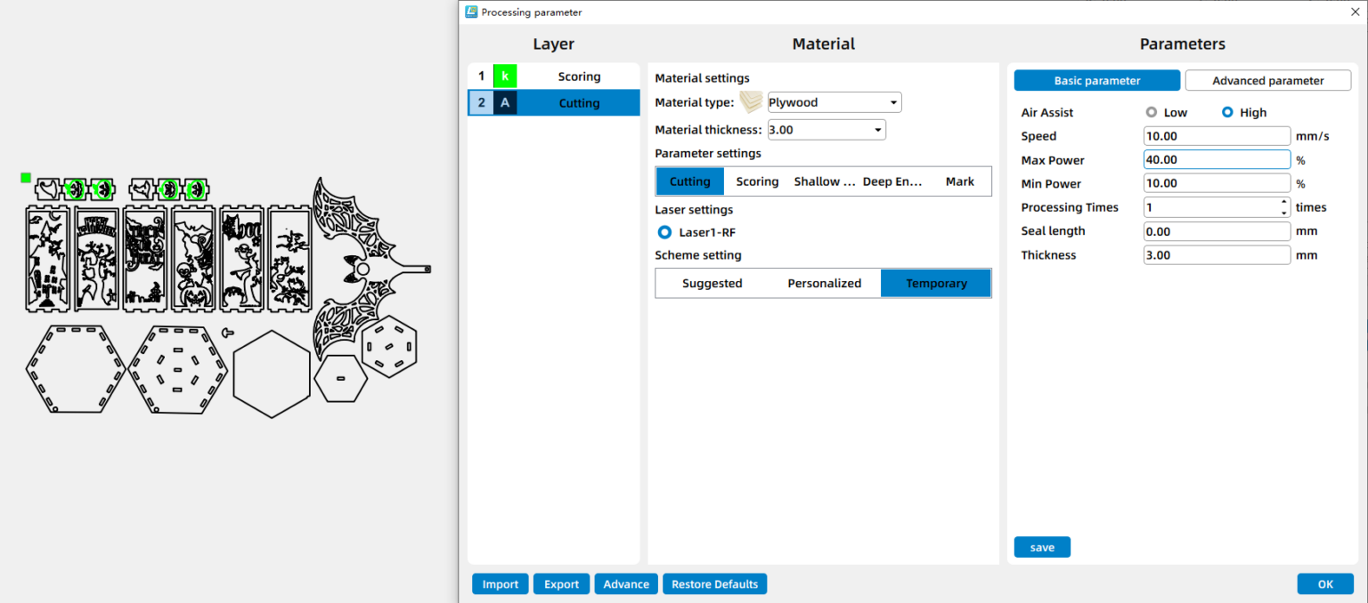 Parameters for making a halloween candle holder