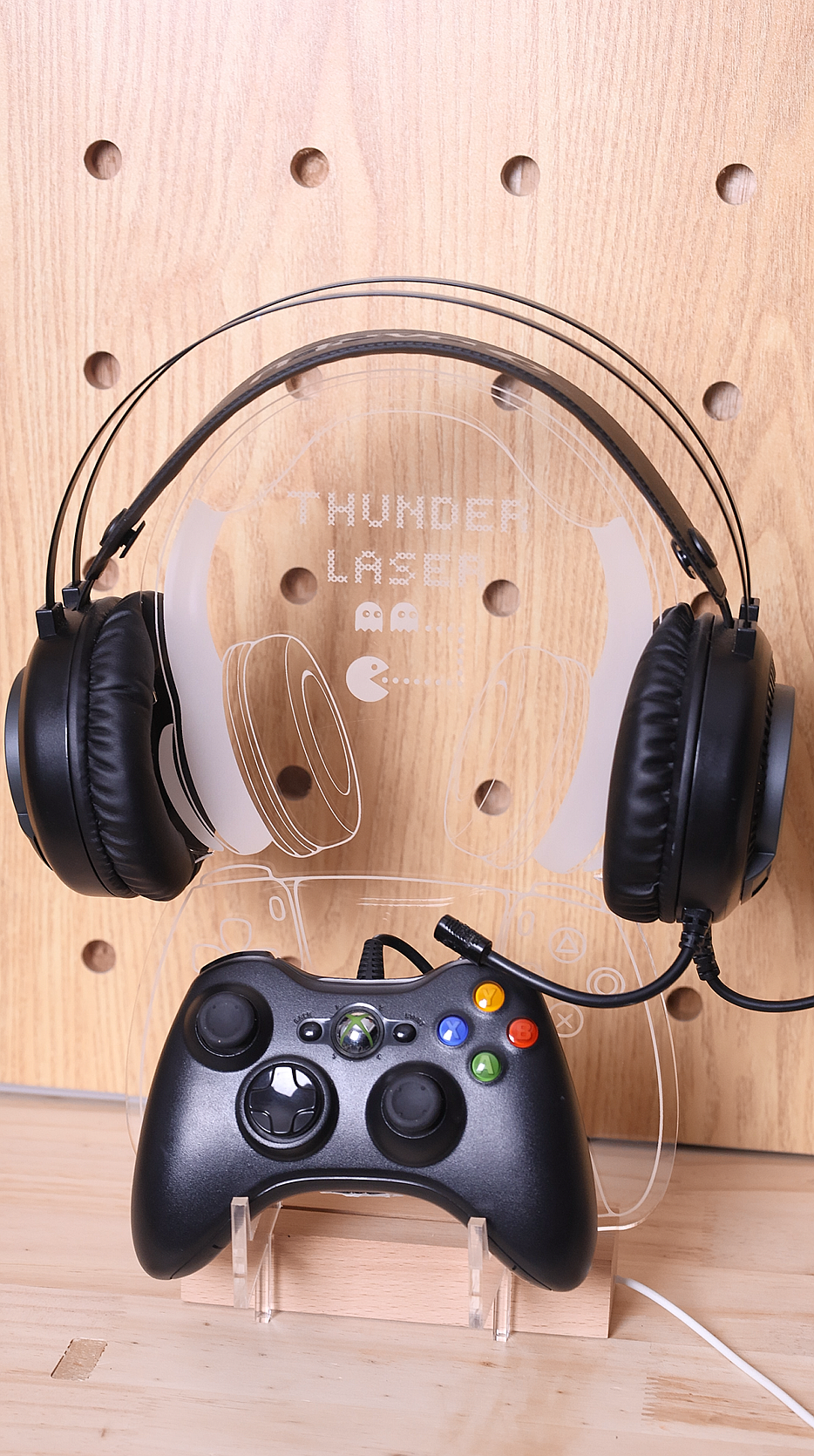 Acrylic 2-in-1 Headset & Controller Stand