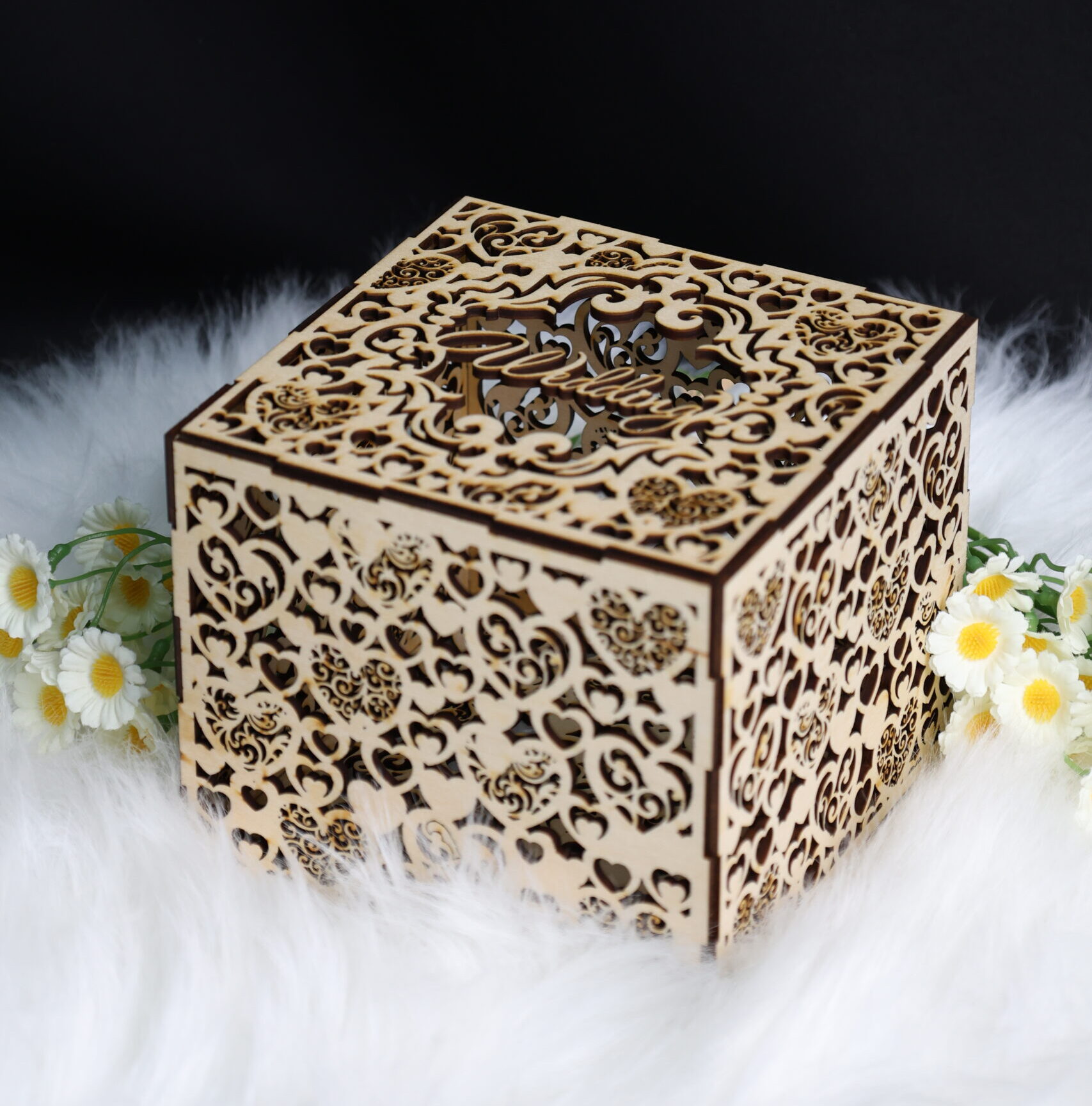 A well laser-cut wooden box